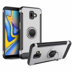 Samsung Galaxy J6 Plus Hybrid Carbon Dual-Layer Armor Case With Magnetic Ring Stand